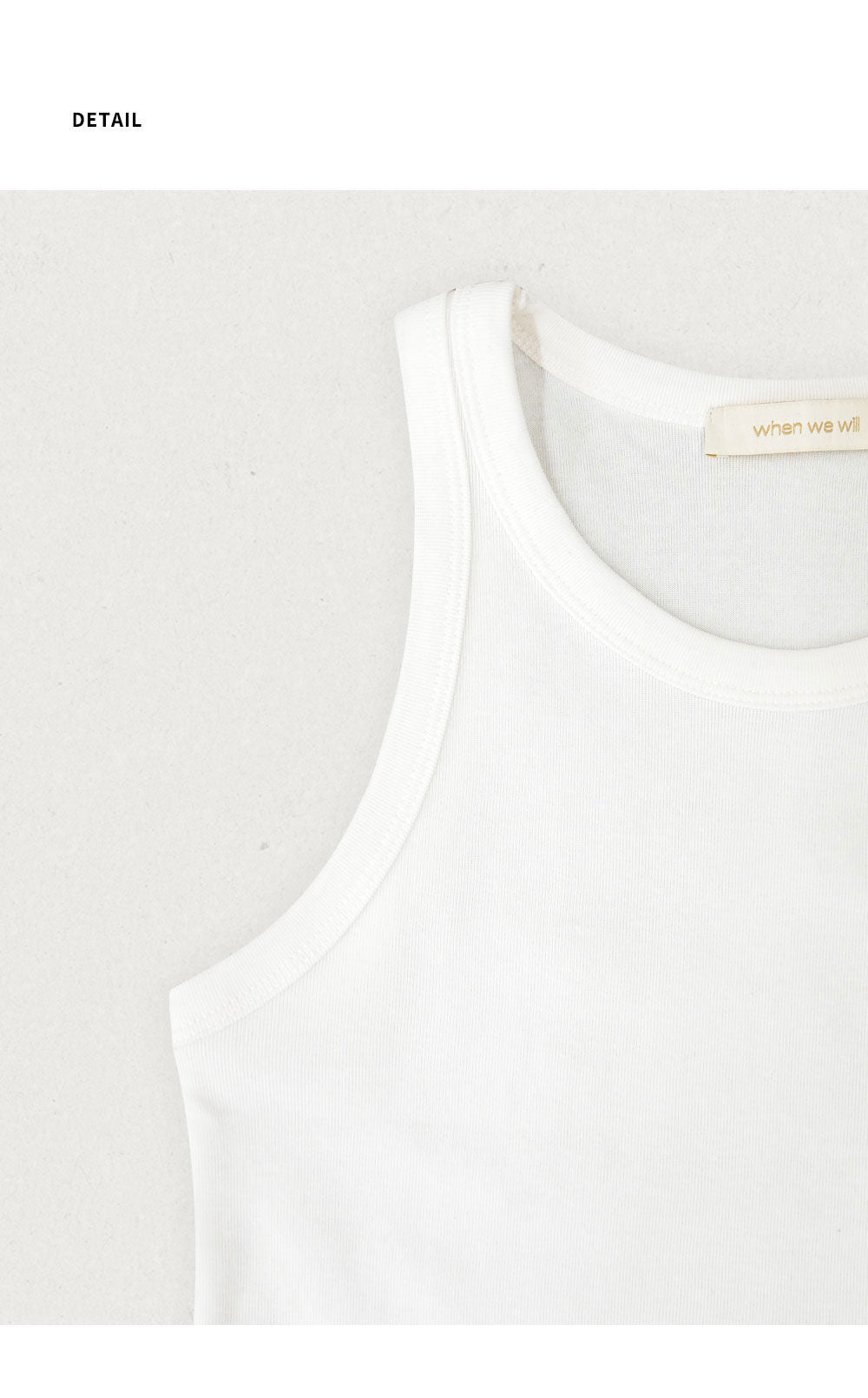 WHEN WE WILL Crop Basic R Sleeveless (3 colors)