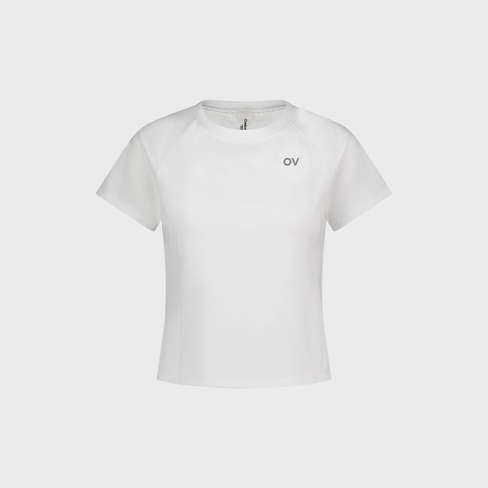 OUTDOOR VOICES [Earth Wear](W)Technol-OV DRY FLEX SLIM TEE (WHITE)