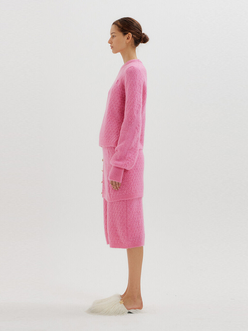 EENK EENK TOKI Cable Knit Pullover - Pink