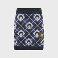MARINE SERRE (W) Moon Argyle Knit Mini Skirt Black MOON ARGYLE KNIT MINI SKIRT