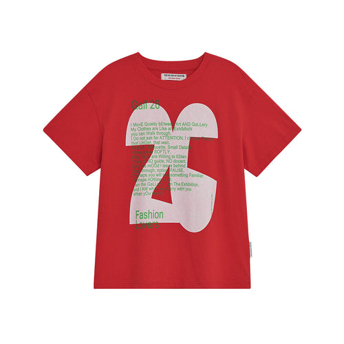 THEMUSEUMVISITOR 26 EXHIBITION OVERFIT T-SHIRT (RED)