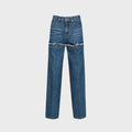 YCH LAYERED JEANS BLUE (F23DB709BL)