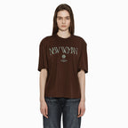 YCH NEW WOMAN PRINTING T-SHIRT BROWN (W24TS11121BR)