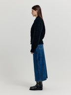 EENK EENK XELDA Textured Zip Cardigan - Black