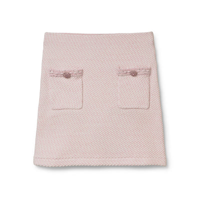 Self Portrait Knit Mini Skirt – Light Pink (RS23041SKP)
