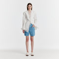 EENK YESSY Jacquard Denim Shorts - Blue