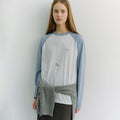 DUNST UNISEX RAGLAN T-SHIRT SKY BLUE LIGHT MELANGE GREY_UDTS6A116B1
