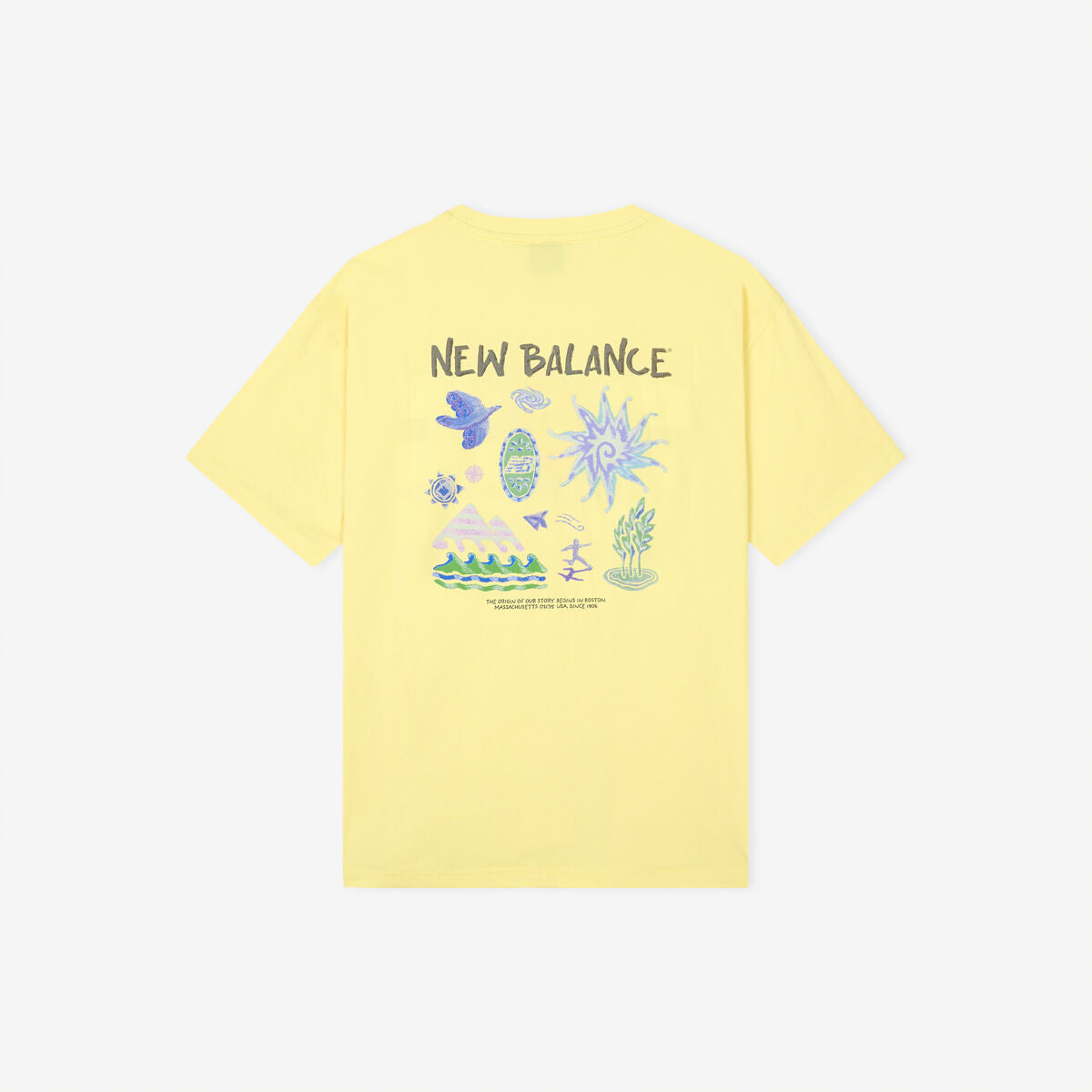 NEW BALANCE NBNEG31643 / UNI Sunny Rainey illustration short sleeve t-shirt (YELLOW)