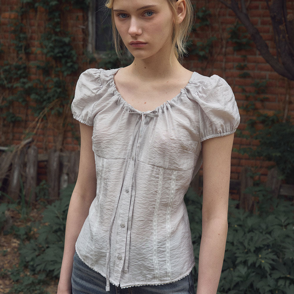 HAINT VIRO SHEER STRING BLOUSE 2COL_LIGHT GRAY