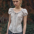 HAINT VIRO SHEER STRING BLOUSE 2COL_LIGHT GRAY