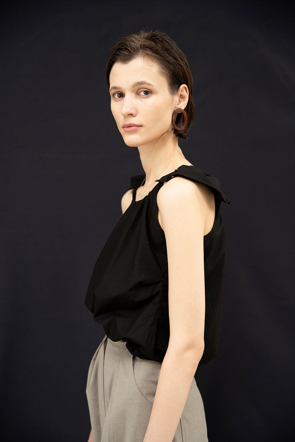 OUI MAIS NON Cloud cotton sleeveless top