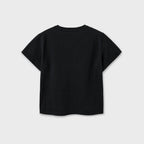 NOIRER FOR WOMEN Archive Print Crop T-Shirt (Black)