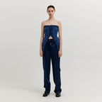 EENK EENK XIOM Double-Belt Straight Pants - Navy