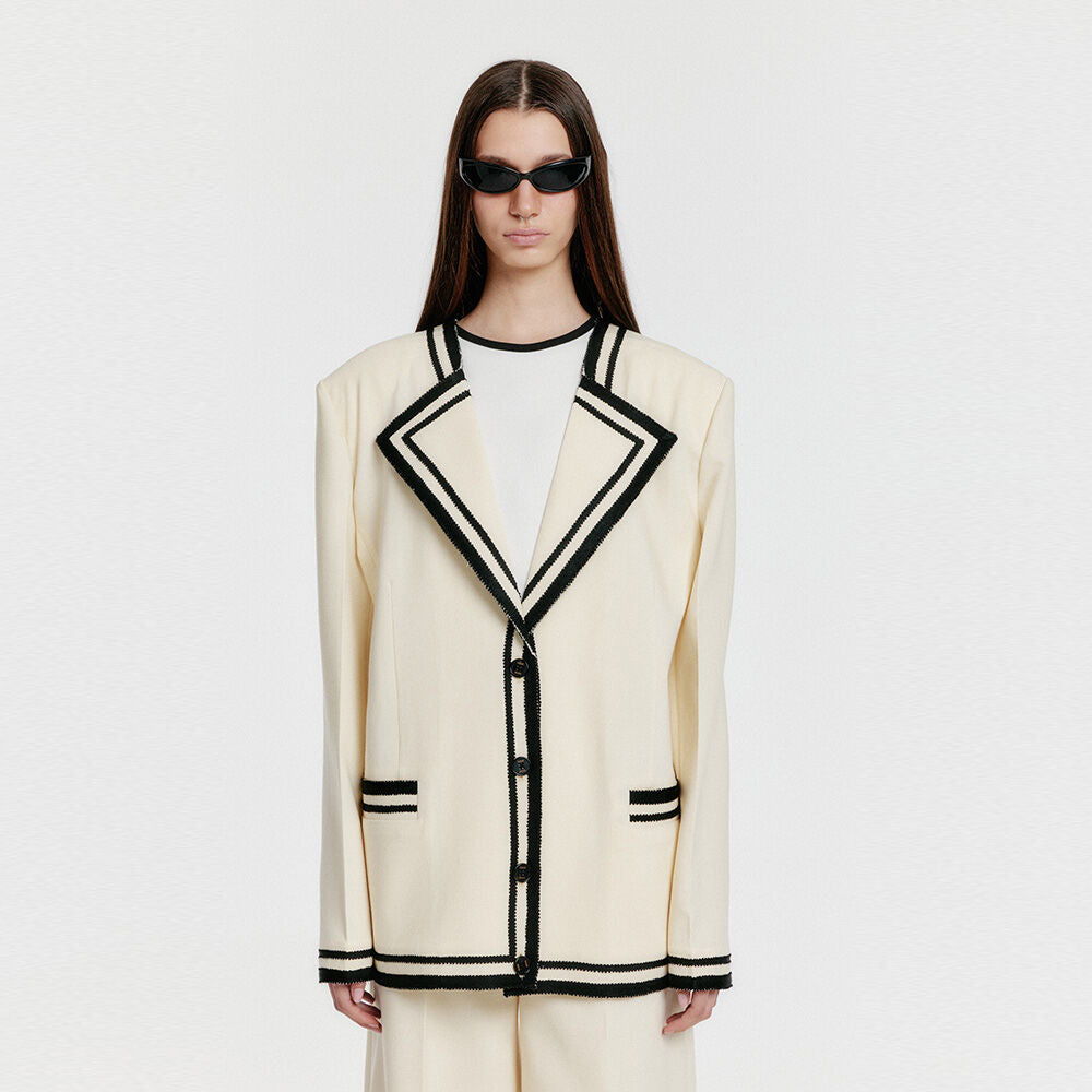 EENK EENK YINTANA Contrast Jacket - Ivory