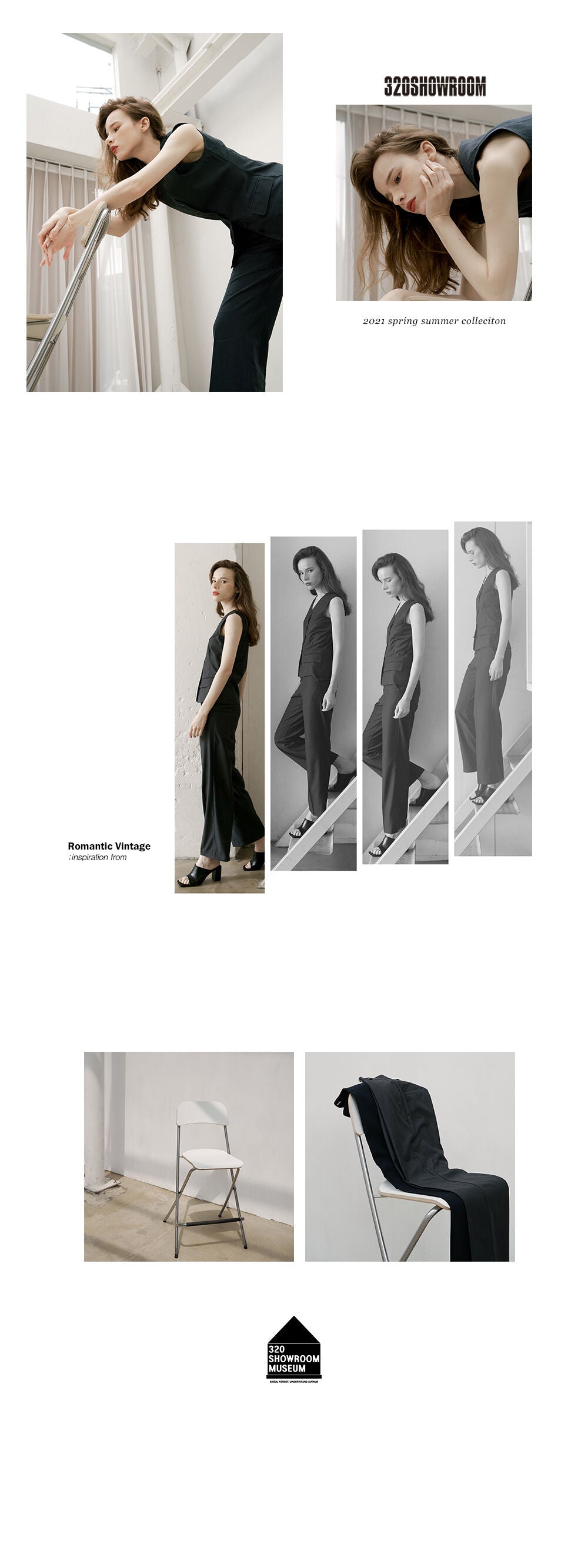 320showroom Shirring Halter Neck Back Button Blouse-2color