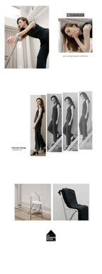 320showroom Shirring Halter Neck Back Button Blouse-2color