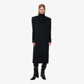 YCH CONSTRUCTED WOOL-BLEND COAT BLACK (F24OT0061BK)