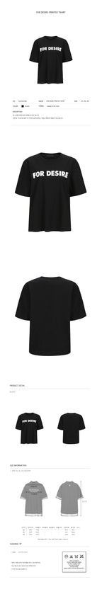 YCH FOR DESIRE-PRINTED TSHIRT BLACK (F24TO9121BK)