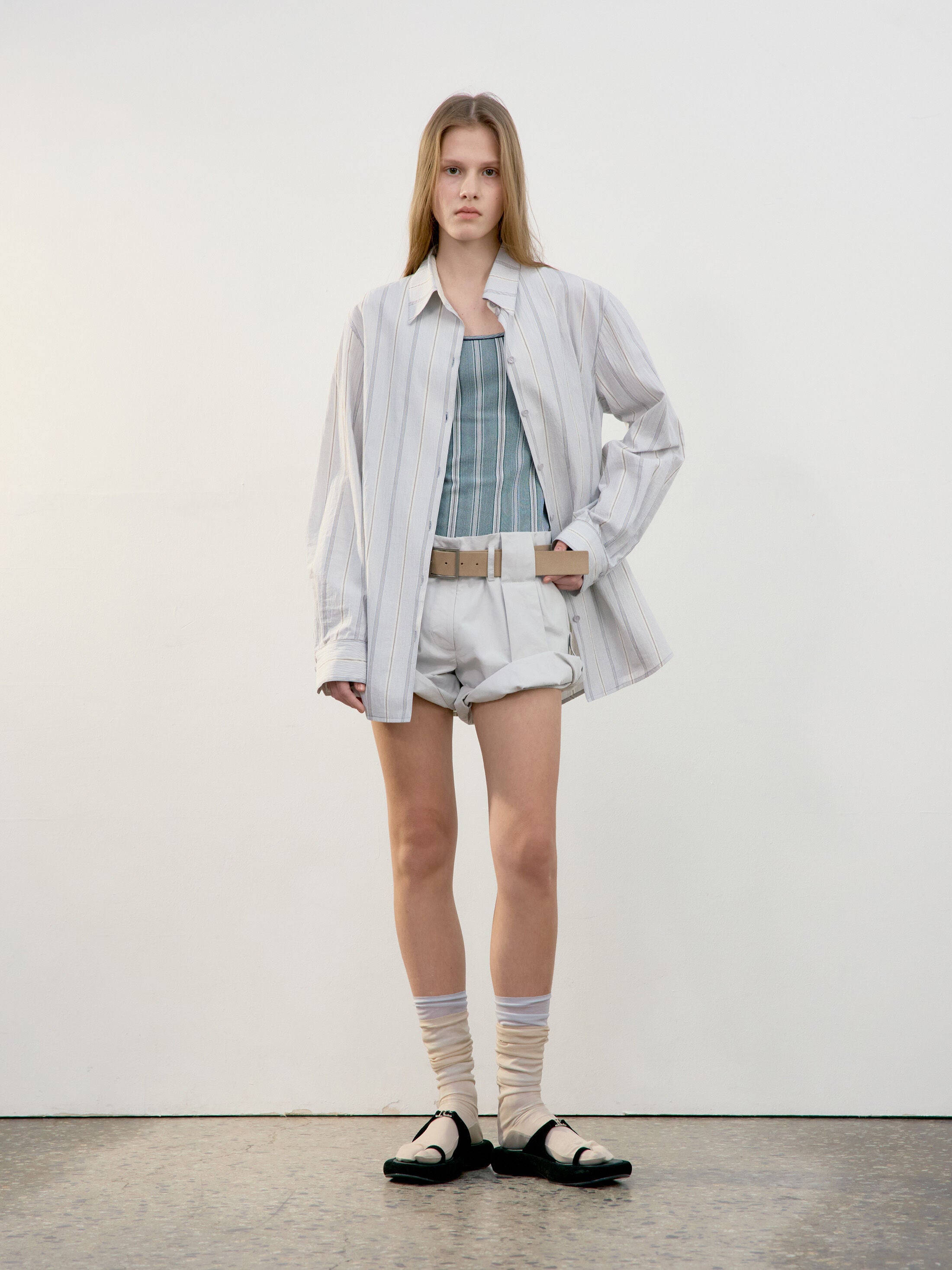 LOW CLASSIC STRIPE CLASSIC SHIRT_BLUE_LW251SH02BL
