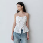 Le' Studio RIBBON STRAP BUSTIER TOP (IV)