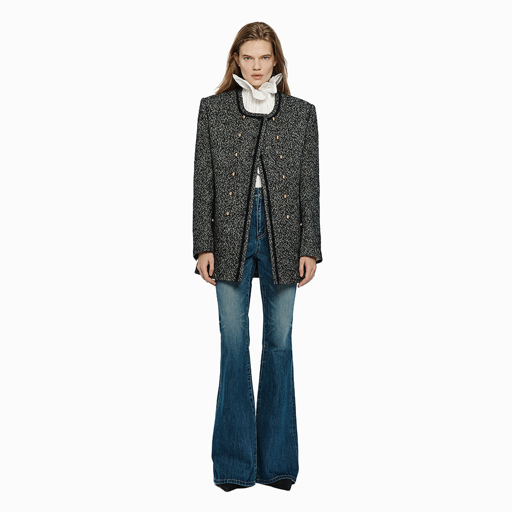 YCH RECYCLE ECO TWEED JACKET BLACK (W24JK2051BK)