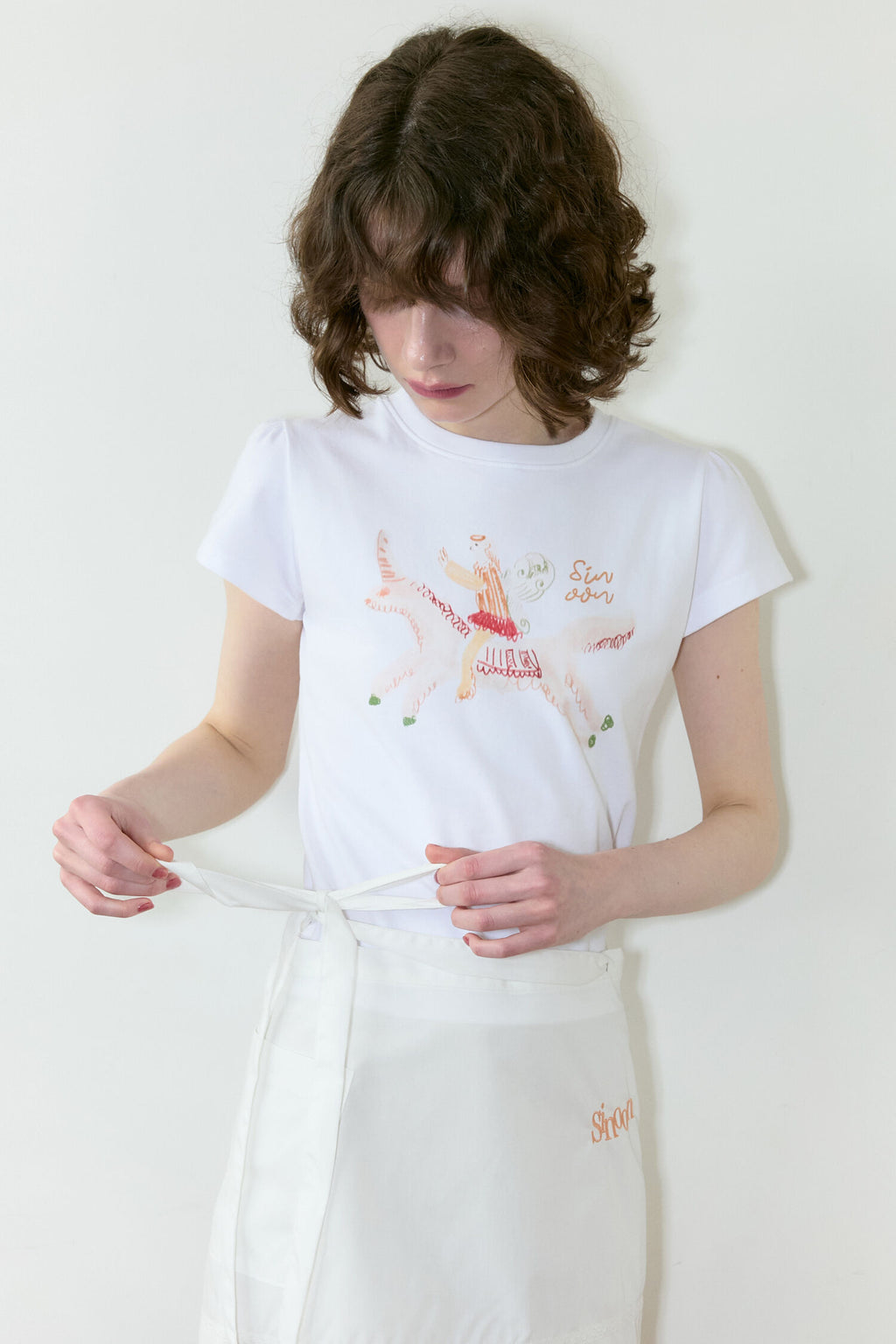 SINOON Unicorn Puff T-Shirt (White)