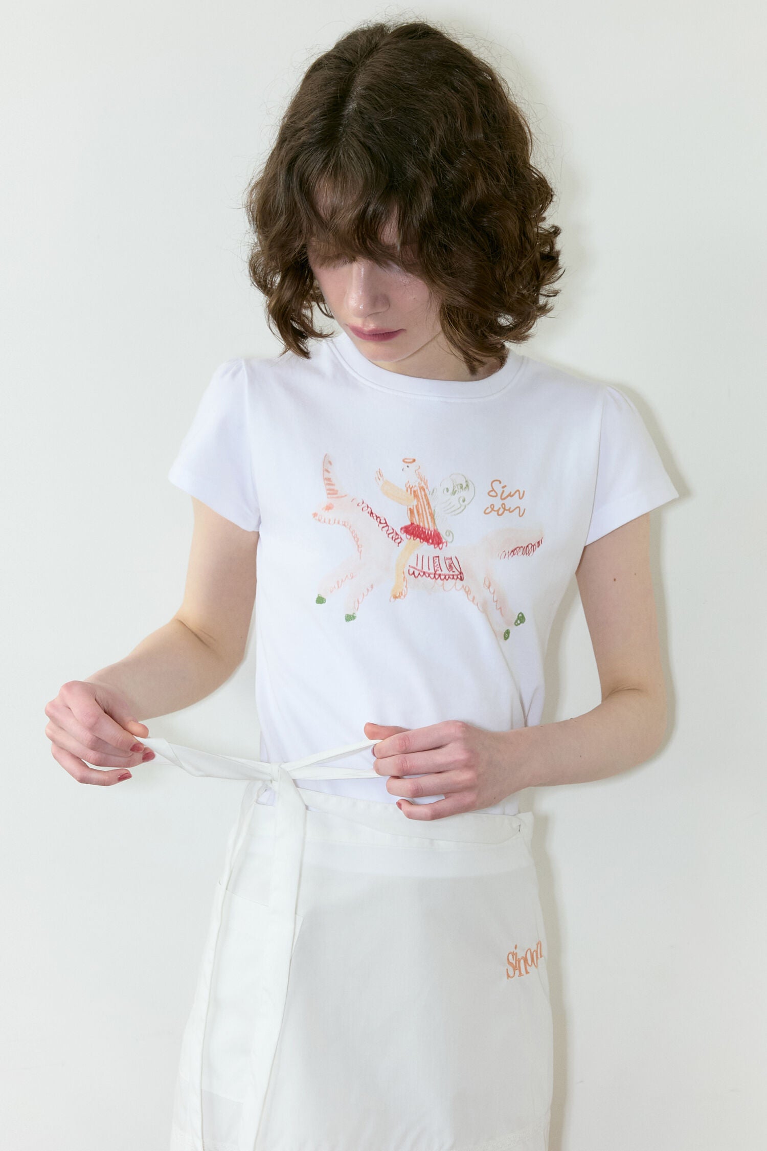 SINOON Unicorn Puff T-Shirt (White)