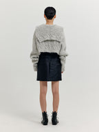 EENK EENK Waistband Layered Mini Skirt - Black