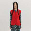 EENK KHOLIN 4-Pocket Knit Vest - Red