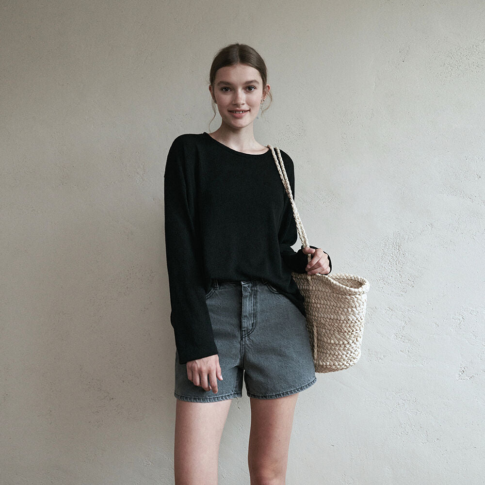 LOEIL Summer Natural T-Shirt - Black