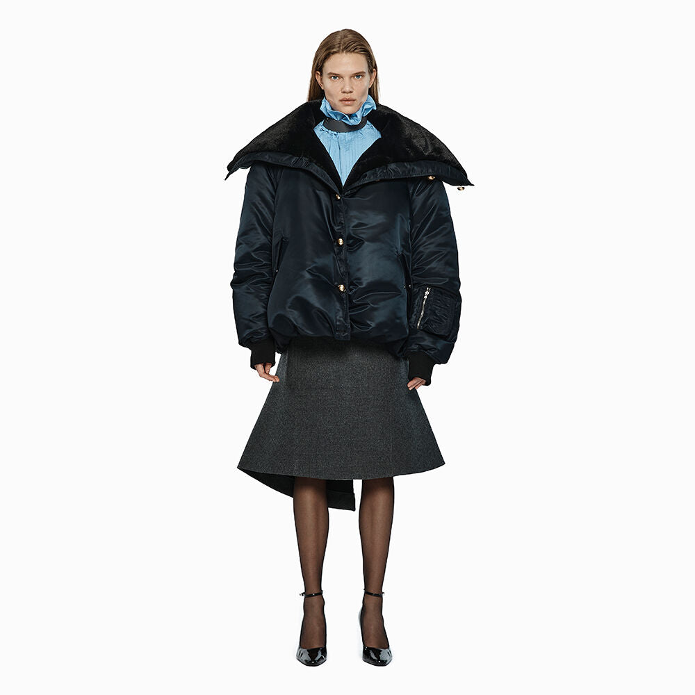 YCH NYLON DOWN JACKET BLACK (W24OT0071BK)