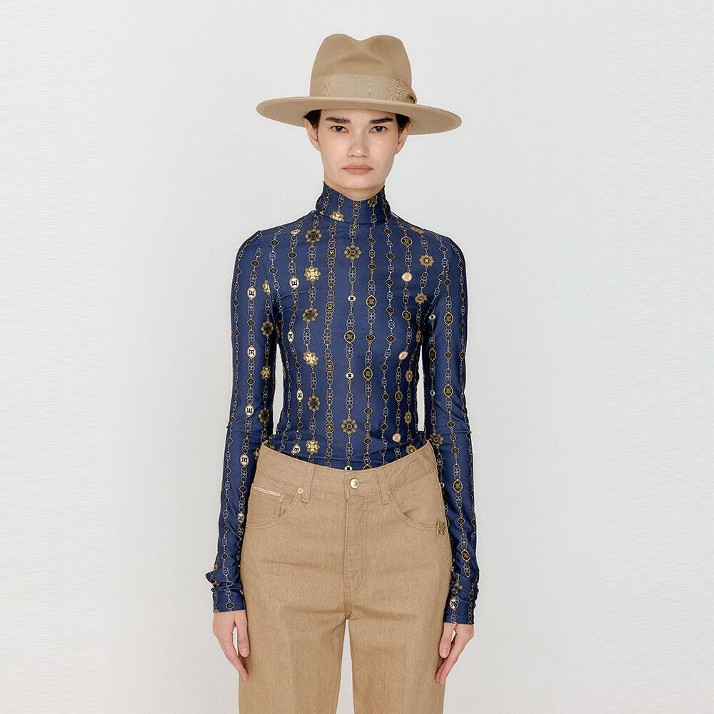 EENK EENK T-Shirt VOL Pattern Turtleneck Top