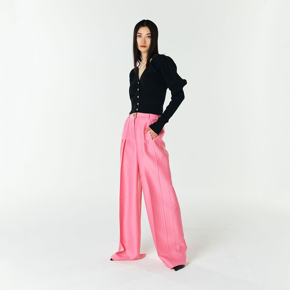 YCH WIDE-LEG TROUSERS PINK (F23PT403PK)