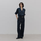 HUNCH Loose-Fit Open Collar Shirt (2color)