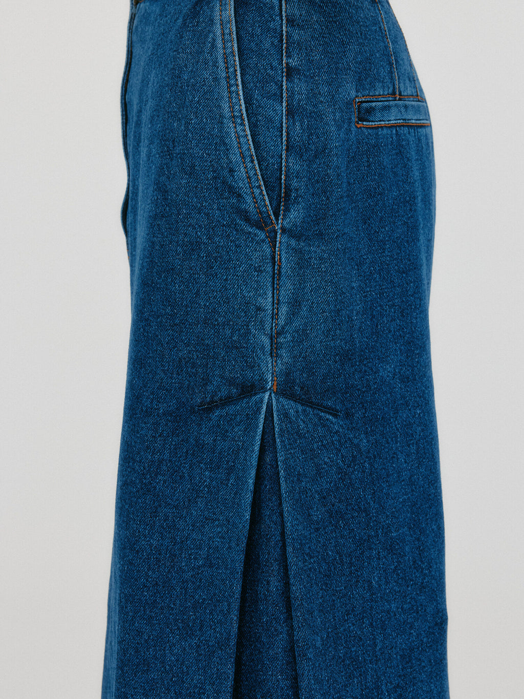 EENK ZOAN Straight Denim Skirt - Blue