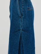 EENK ZOAN Straight Denim Skirt - Blue