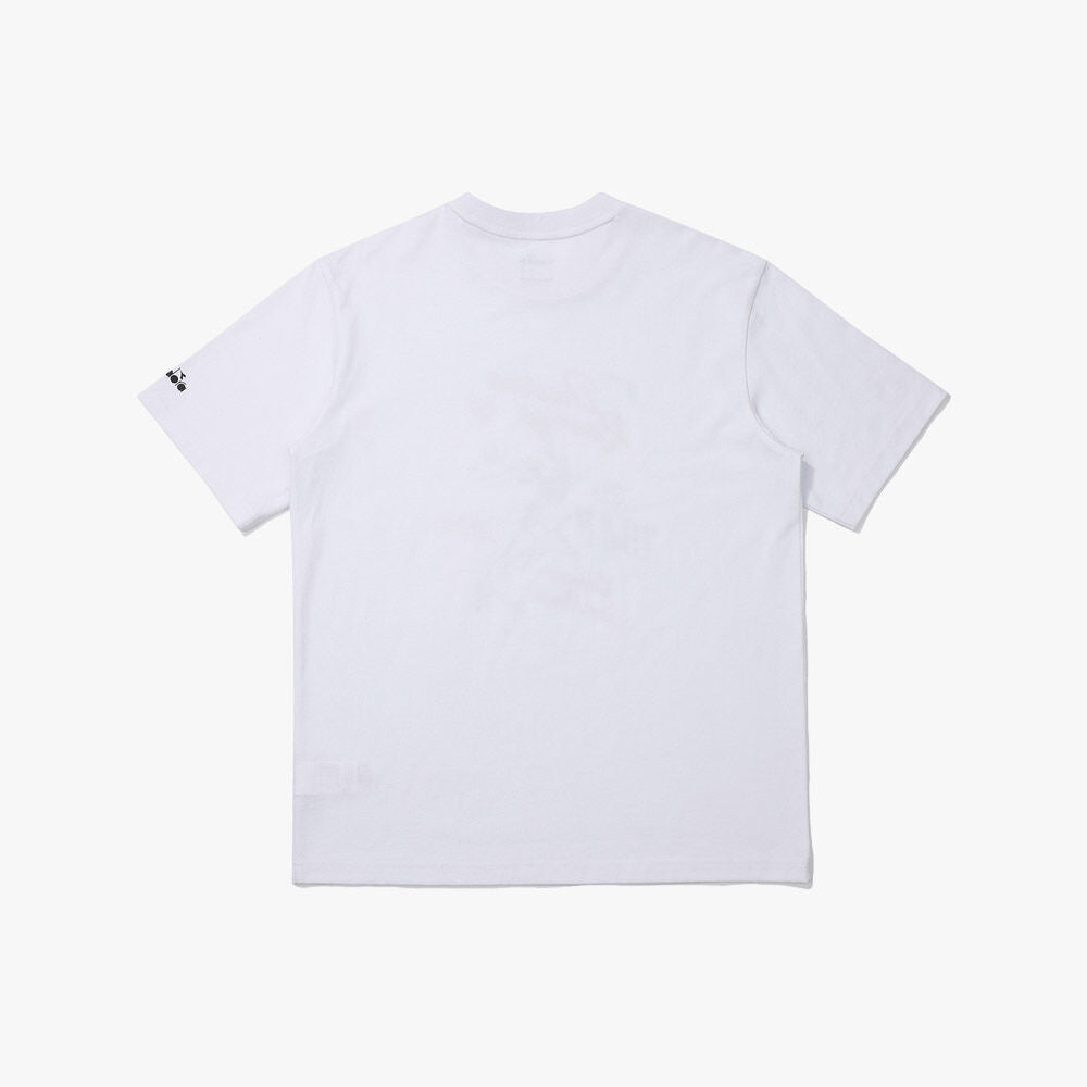 diadora Vintage graphic cotton poly short sleeve t-shirt WHITE