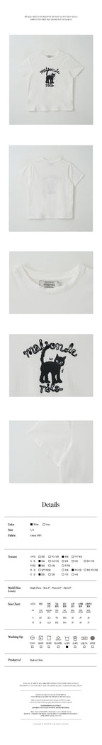rolarola MAISON ROLA CAT FRIENDS T-SHIRT WHITE