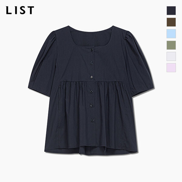 LIST Cotton puff shirring blouse_TWWBLQ62010