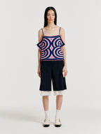 EENK YOON Sleeveless Logo Knit Top - Pink