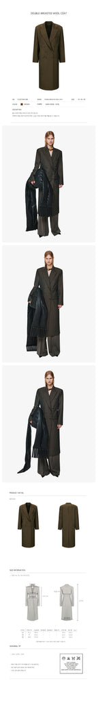 YCH DOUBLE-BREASTED WOOL COAT BROWN (F24OT0031BR)