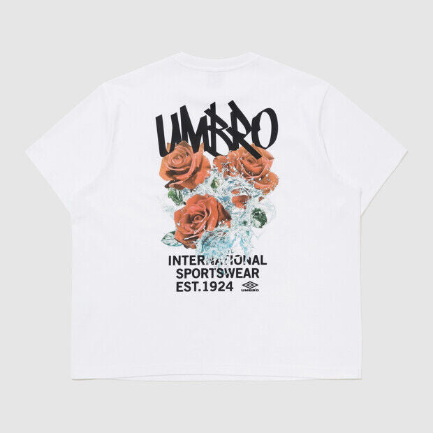 UMBRO Concrete Bloom Rose Graffiti Short Sleeve T-Shirt White UR223CRS56
