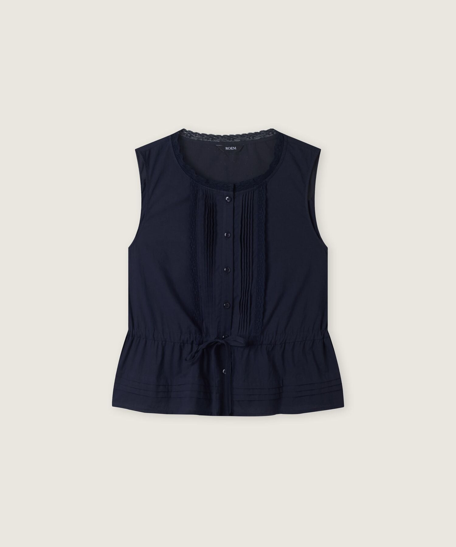 ROEM Pintuck lace tank top blouse RMBLG37R14