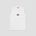 DICKIES Slim Fit Tree Logo Sleeveless White