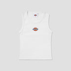 DICKIES Slim Fit Tree Logo Sleeveless White