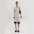 EENK Contrast Bermuda Shorts - Ivory