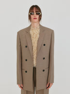 EENK ZELL Single-Breasted Blazer - Beige