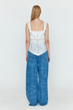 EENK EENK Shirt Layered Lace Top