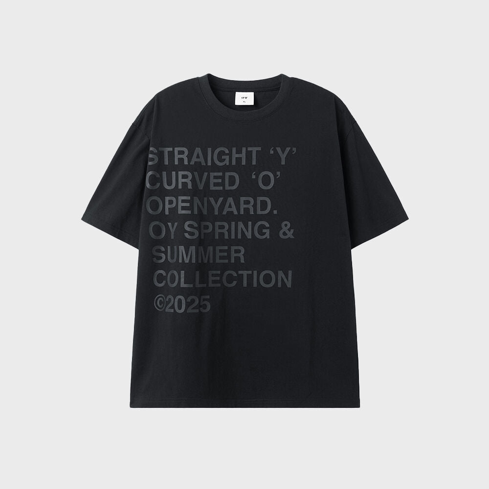 OY BOLD LETTERS TEE - BLACK