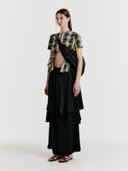 EENK YET Triple Layered Long Skirt - Black
